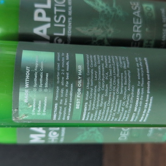 Maple Holistics Degrease Cleanse And Define Shampoo 8oz Pack Of 3 Clarifying - Picture 3 of 4